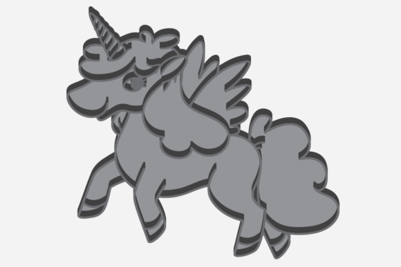 3D SVG & Shapes: 3d Unicorn