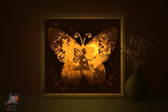 Fairy Shadow Box SVG Lightbox Template