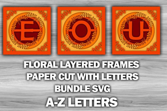 Floral Frames Letter Paper Cut Bundle