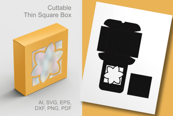 Flower N Square 3D SVG Shapes