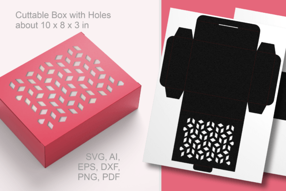Geometric Holes 3D SVG for Modern Gift Boxes