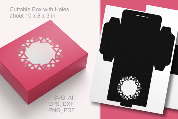 Geometric Ornaments Window Favor Box 3D SVG Shapes