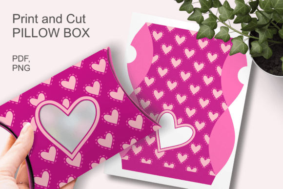 Magenta Valentine Window Pillow Box