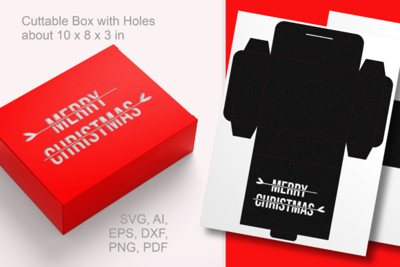 Merry Christmas 3D SVG Gift Box