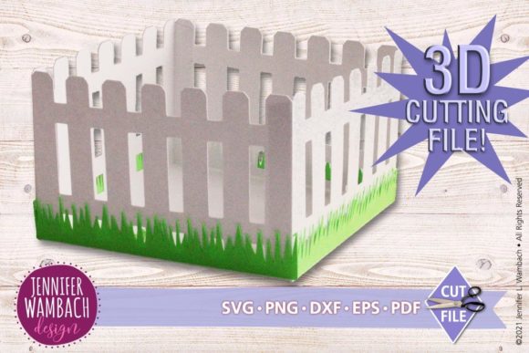 Picket Fence Basket 3D SVG Gift Boxes