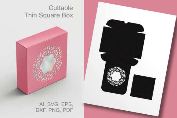Rich Border Window Square Box Template 3D SVG Shapes