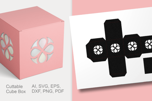 Simple Gothic Round Windows Cube Box: 3D SVG Shapes