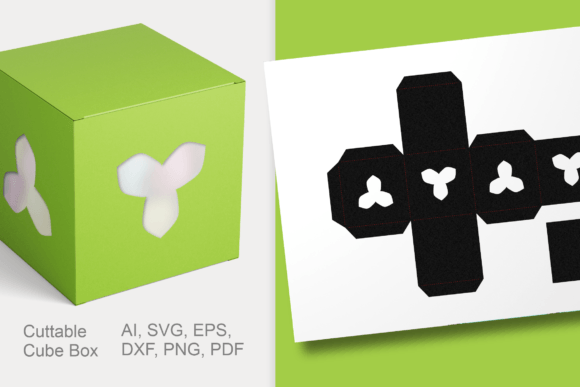 Simple Trefoil Windows Cube Box Template: 3D SVG Shapes Review