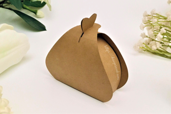 Tear Drop Shaped Candy Holder Box 3D SVG Gift Boxes