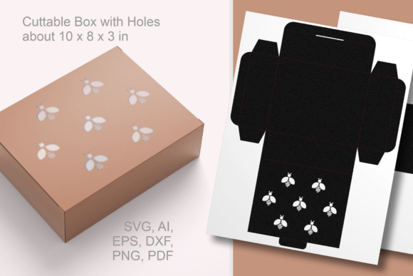 Tiny Bees Rectangular Favor Box Template Review