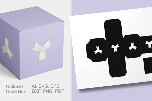 Trefoil Chevrons Cube Favor Box Template: 3D SVG Shapes Review